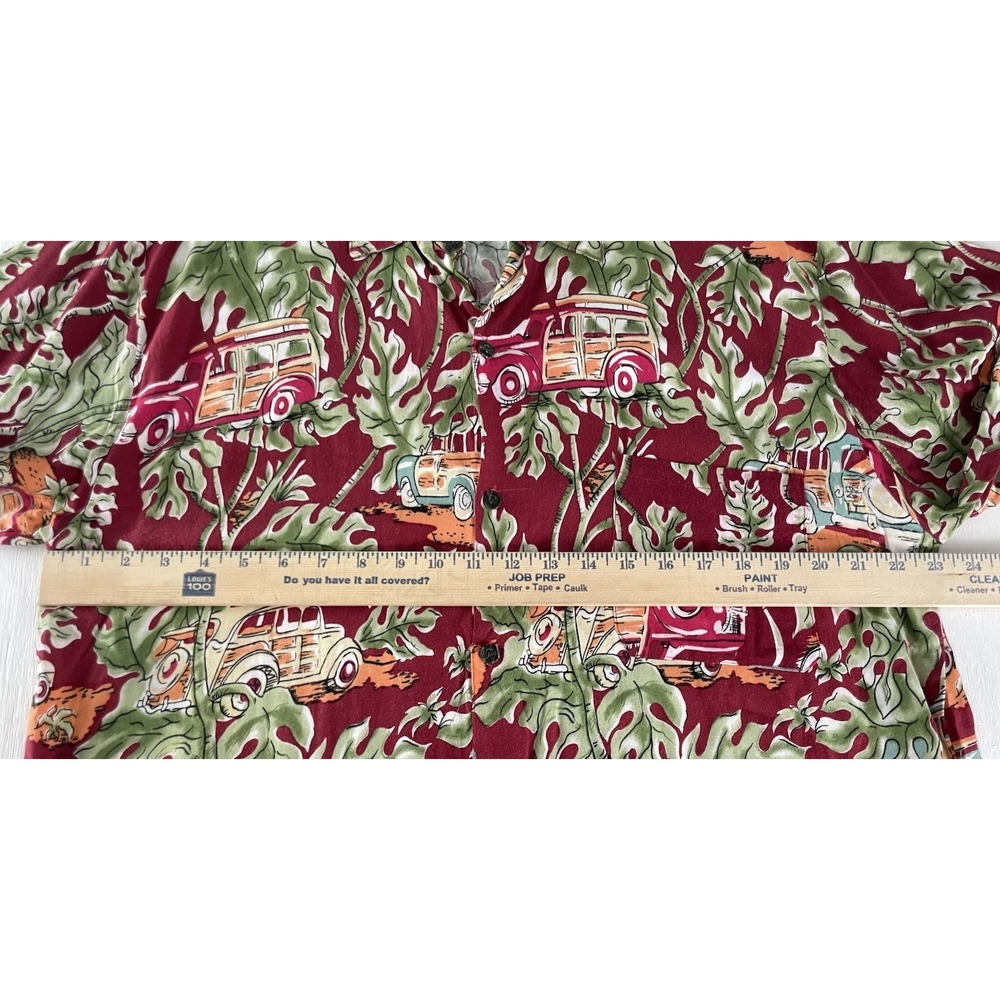VTG Tropical Men's XXL Hawaiian Shirt Vintage Wagon Cars Surf Style Coconut USA - Picture 7 of 13